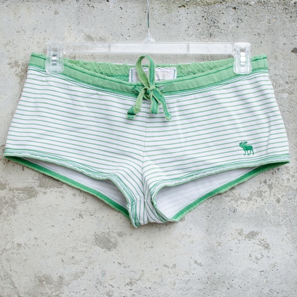 Abercrombie & Fitch Other - Abercrombie Green Striped Pajama Mini Shorts